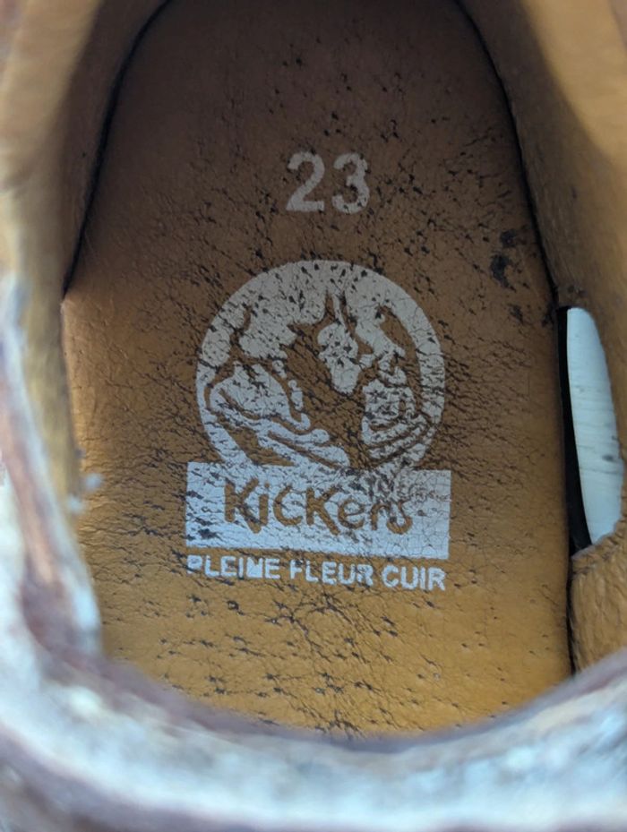 Sandales en cuir marron Kickers – Taille 23 - photo numéro 4
