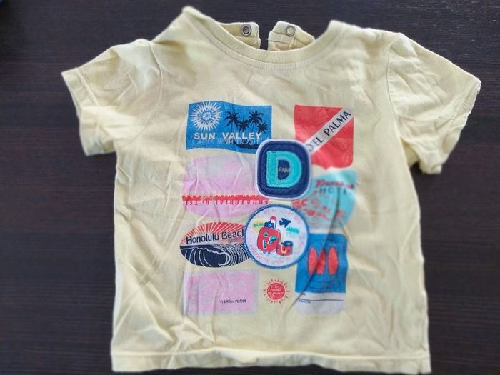 T-shirt été manche courte DPAM 12 mois vert pomme