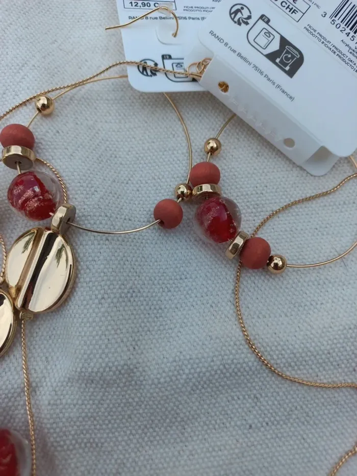 Sautoir et boucles d'oreilles - photo numéro 4