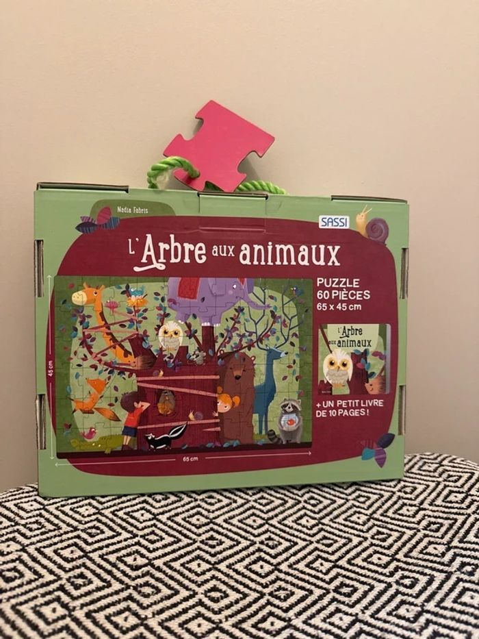 Sassi - Puzzle Géant 60 pièces et livre  : L'arbre aux animaux - photo numéro 2