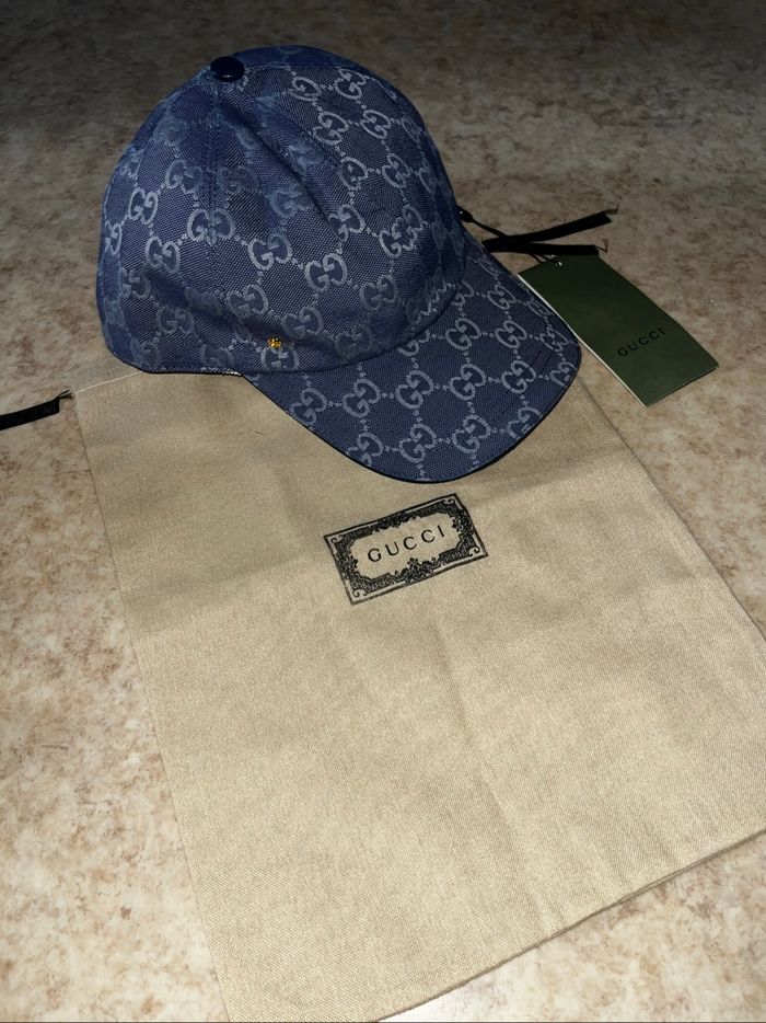 Casquette Gucci dubai bleu