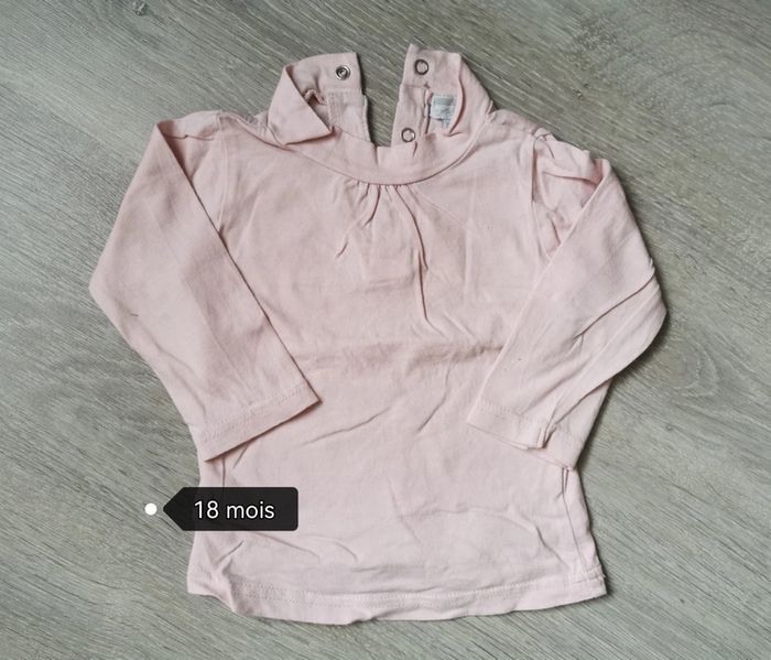 T-shirt manche longue fille 18 mois