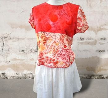 Blouse imprimée rose Jacqueline Riu taille 3