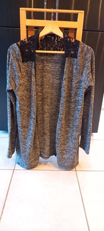 Gillet gris et noir XL