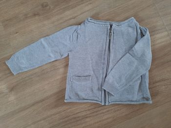 Gilet zippé  fille gris clair Orchestra 2 ans