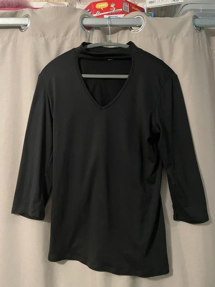 T-shirt manches longues noir - photo numéro 2