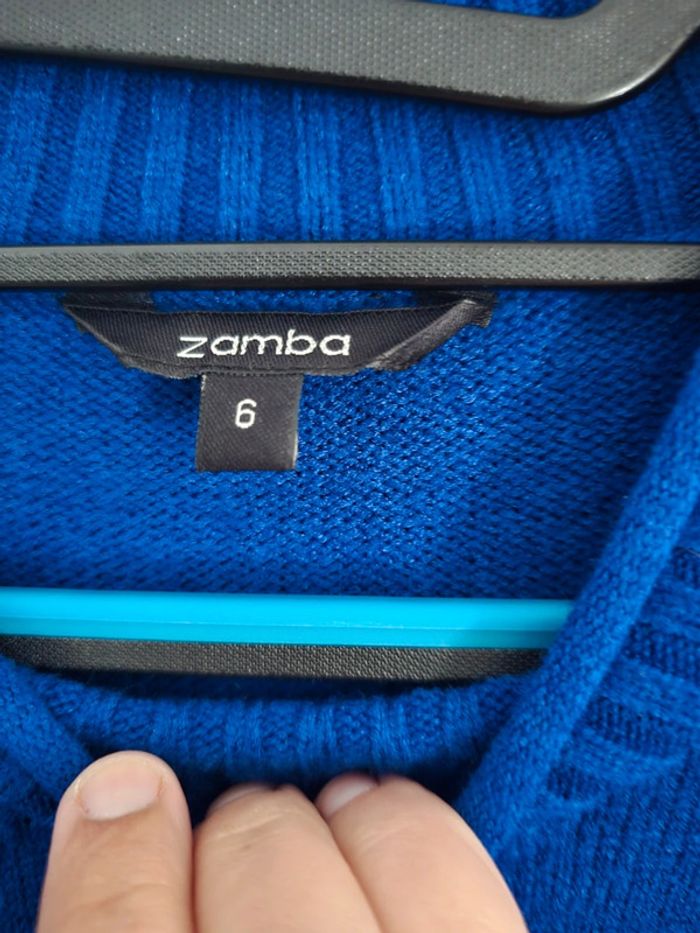 Pull bleu roi taille 6 Zamba - photo numéro 3