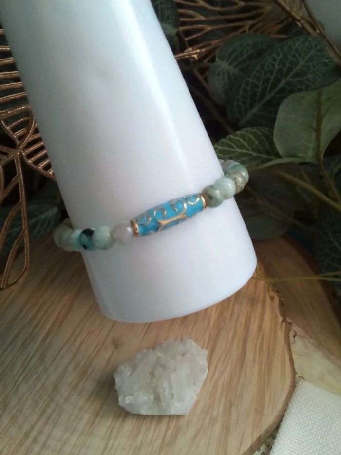 Bracelet bouddhiste amazonite - photo numéro 4