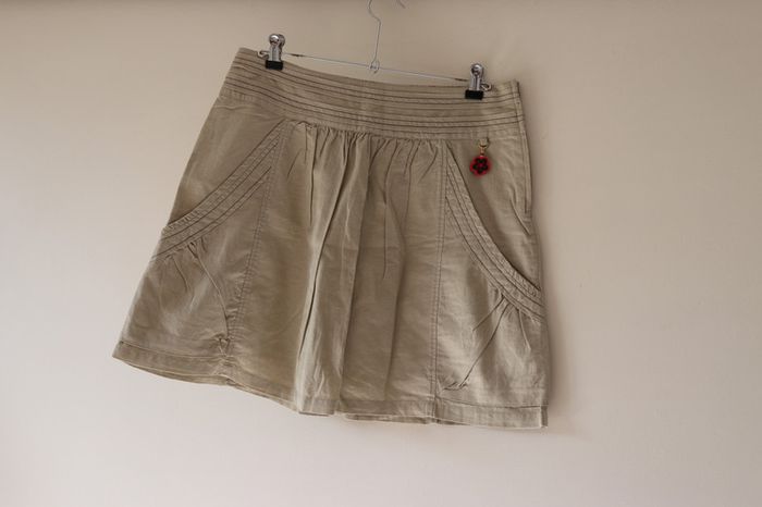 Jupe beige taille 40 Cache Cache - photo numéro 6