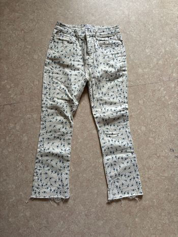 Jean blanc Primark à motifs fleurs