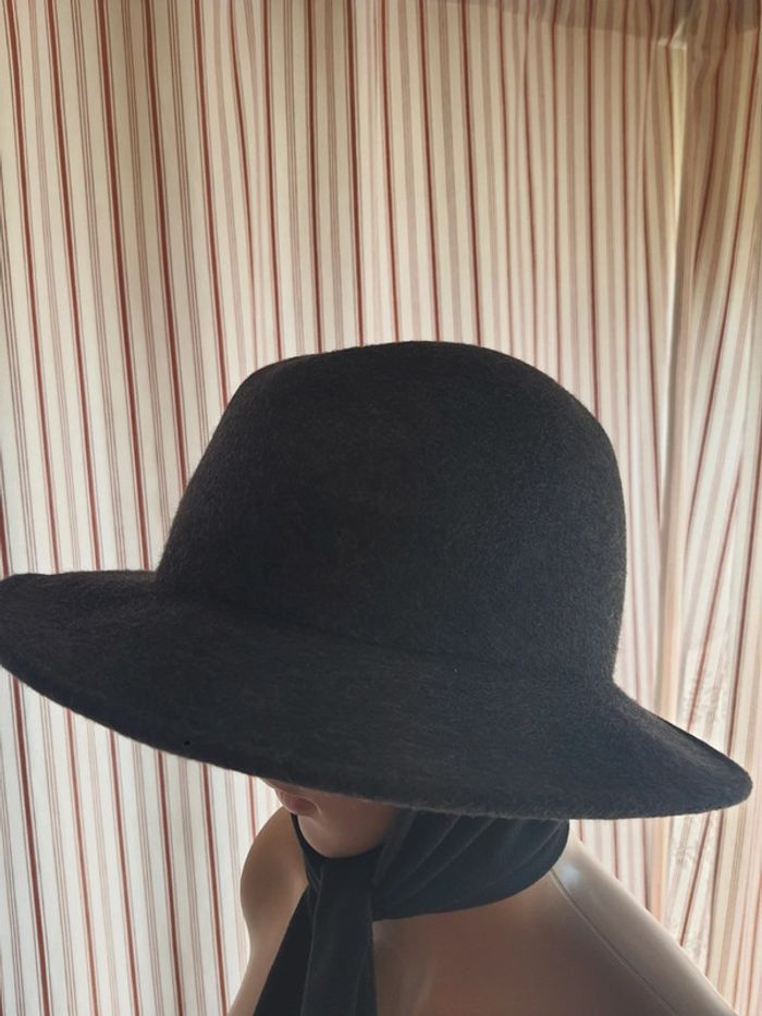 Jolie Chapeau femme noir chiné 56cm - photo numéro 5