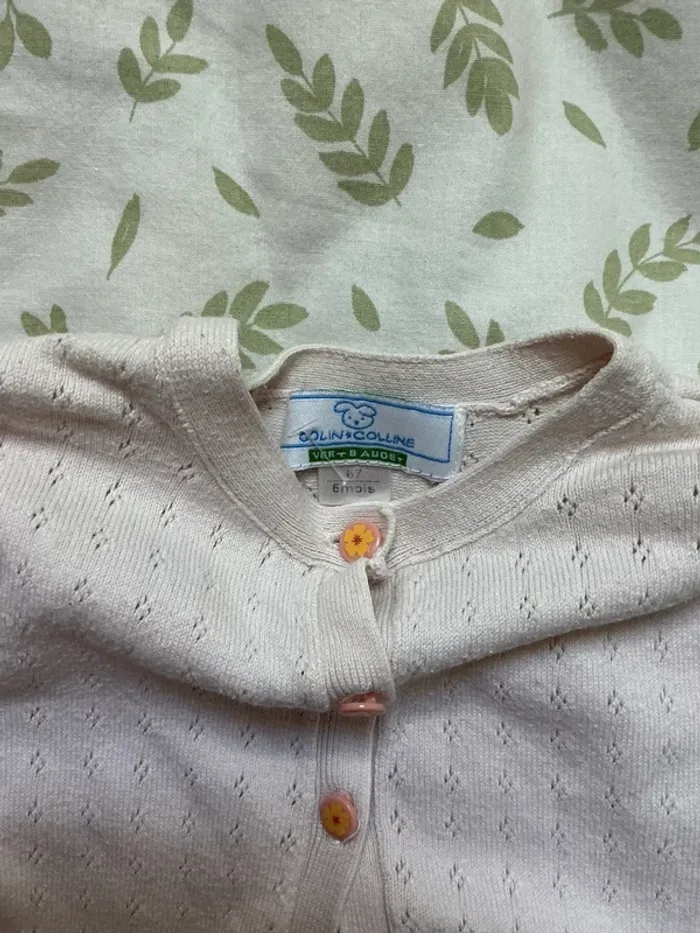 gilet crème 6 mois vertbabudet - photo numéro 6