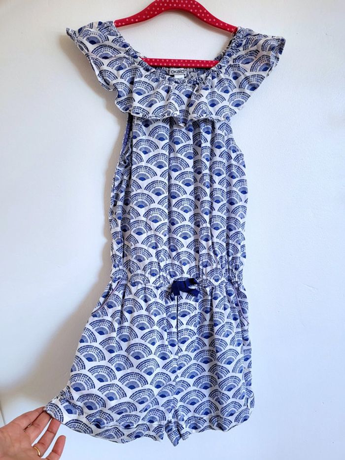 Combi-short bleu Okaïdi 8 ans