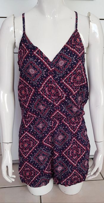 Combishort femme cache cœur, imprimé cachemire