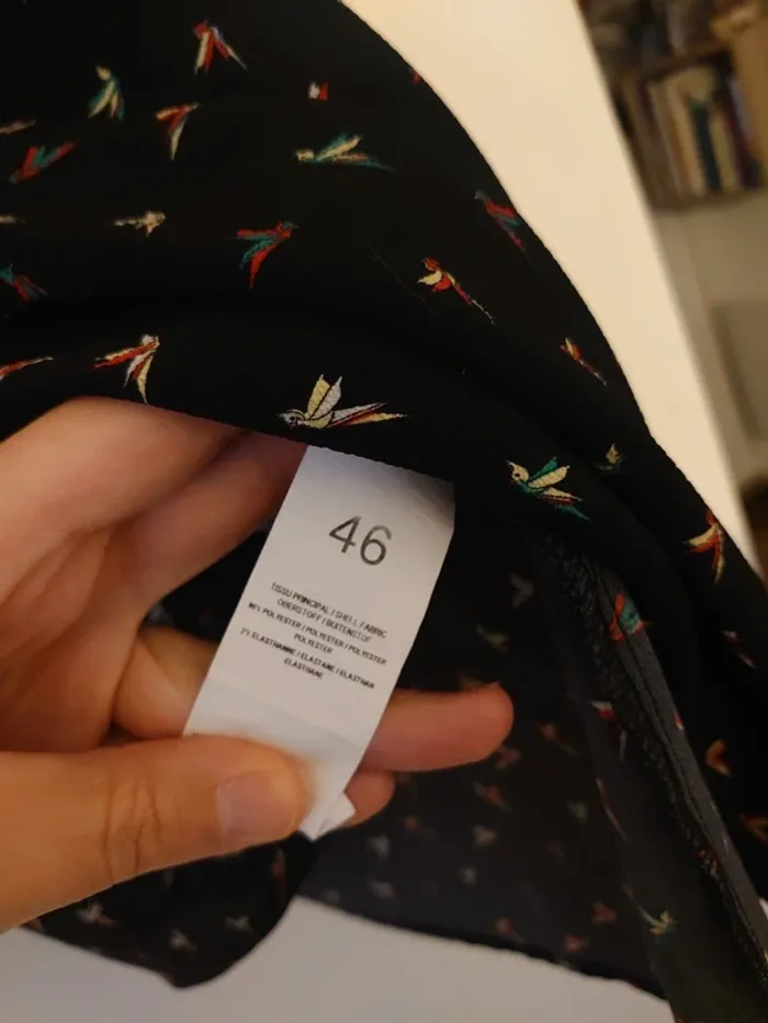 Blouse fluide manches longues oiseaux - photo numéro 4
