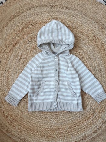 Gilet zippé à capuche Tex 18 mois