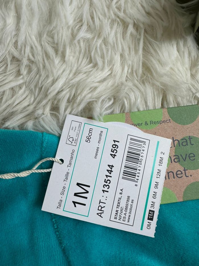 Pyjama velours deux pièces Boboli taille 1 mois - photo numéro 4