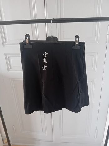 Mini jupe noire motifs signes chinois - Pimkie Vintage - S