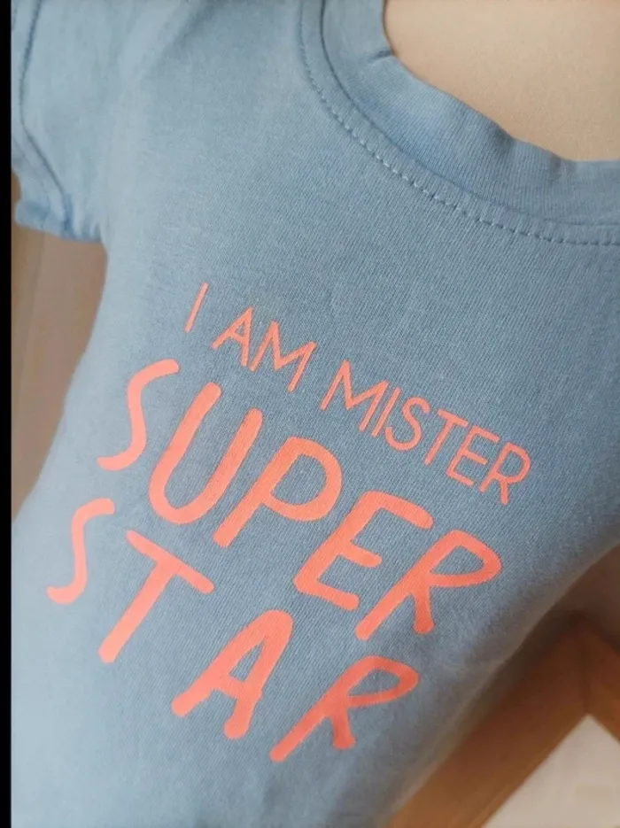 Ensemble adorable "super star" Tape à l'œil garçon 3 mois - photo numéro 2