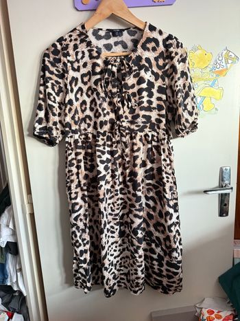 Robe tendance à nouer à motifs léopard, taille Xs, marque Kiabi