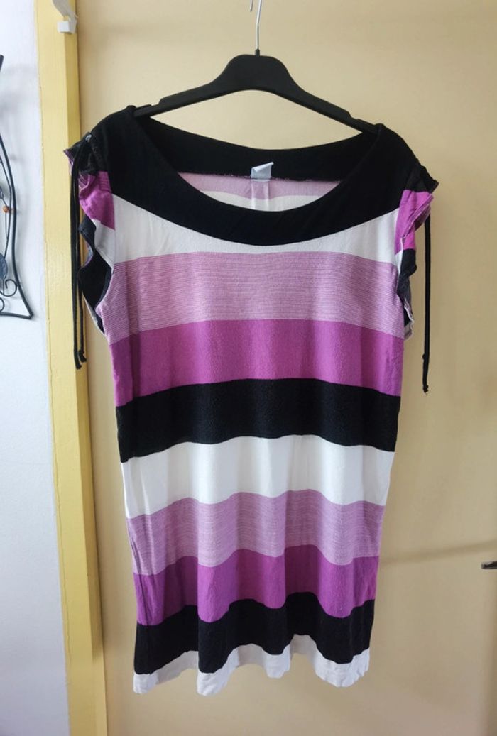T-shirt long rayé XL M&S