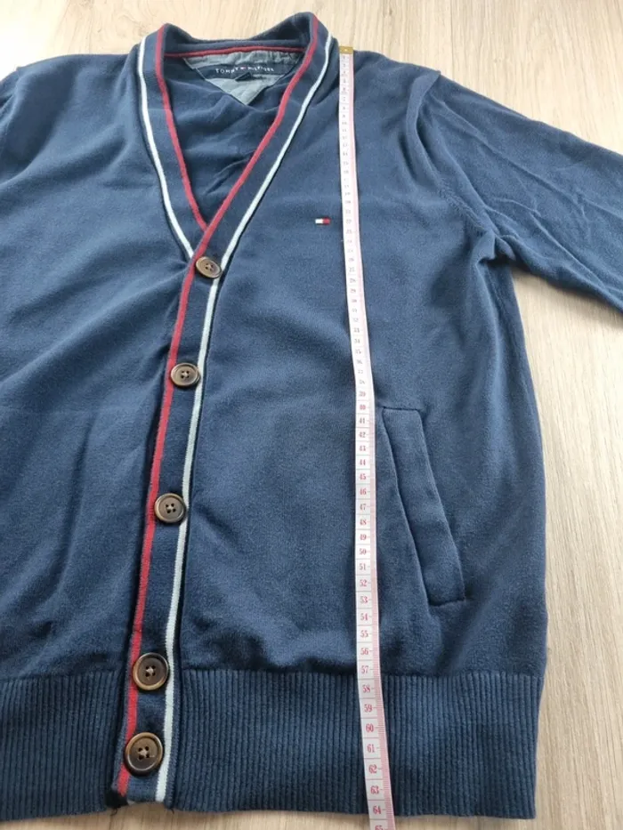 Gilet a boutons bleue Tommy Hilfiger Homme Taille S - photo numéro 6