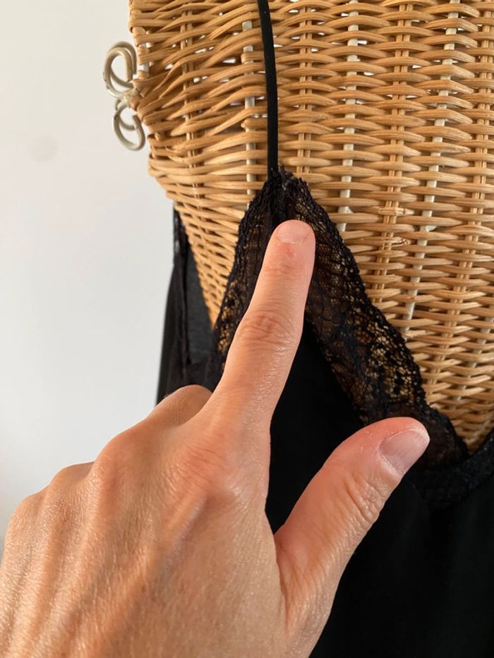 Top caraco Zara noir avec dentelle taille XS - photo numéro 6