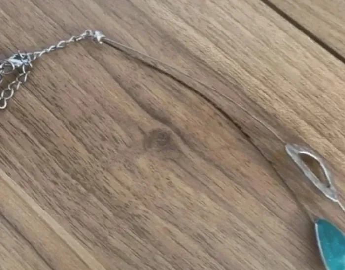Collier plusieurs rang ton bleu - photo numéro 3