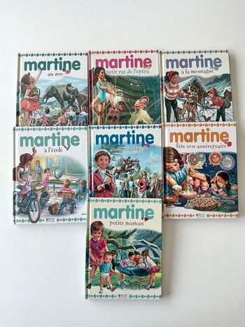 Lot (partiel possible) de 7 livres Martine
