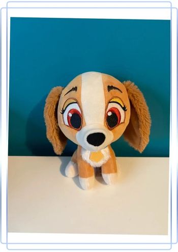 Peluche Disney lady de la belle et le clochard ( 18 cm )