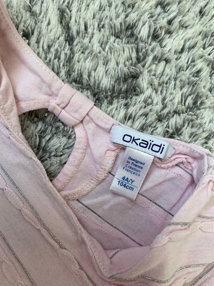 Teeshirt rose pâle Okaidi - 4 ans - photo numéro 2