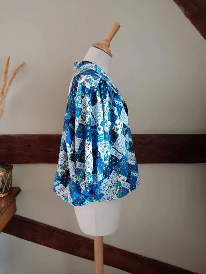 Chemisier upcyclé croppé et ses deux chouchous - photo numéro 7