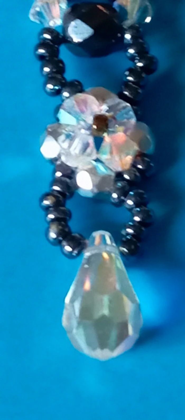 Superbe ras du cou de perles rocaille et Swarovski - photo numéro 6