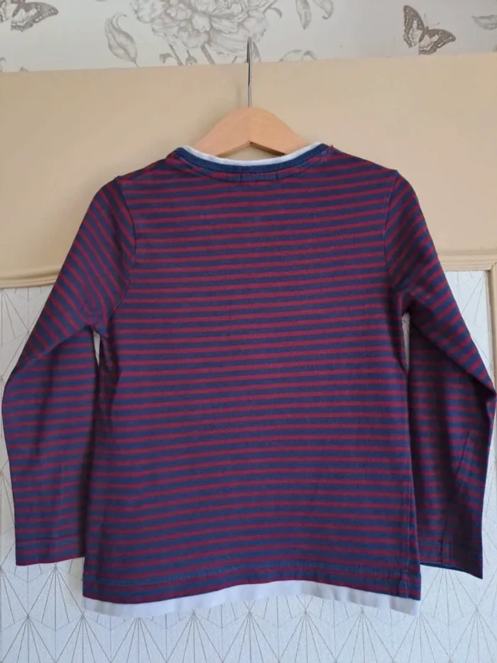 T-shirt garçon ML 5 ans comme neuf bordeaux tissaia - photo numéro 2