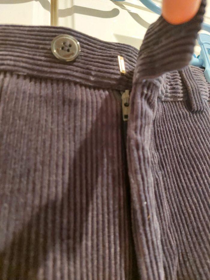 Chinos velours bleu - photo numéro 5