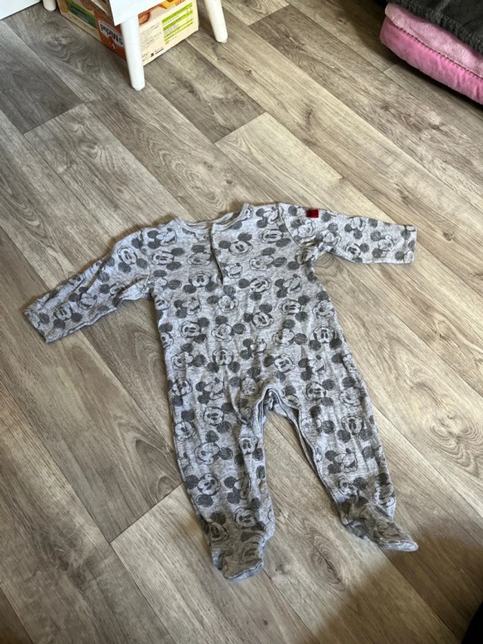 Bodies Disney Mickey gris taille 12-18 mois