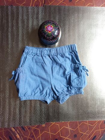 Short 12 mois bleu clair