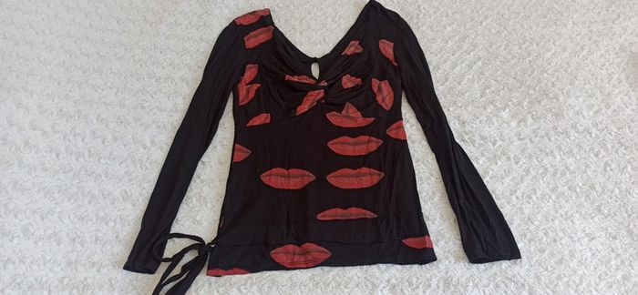 Top desigual taille M original bisous