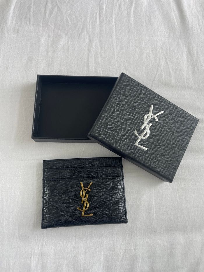 Porte carte Ysl dorée - photo numéro 1