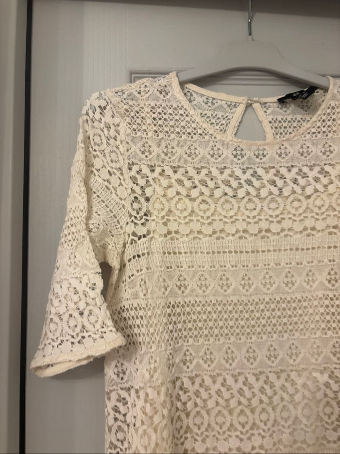 Robe en dentelle manches courtes h&m S - photo numéro 2