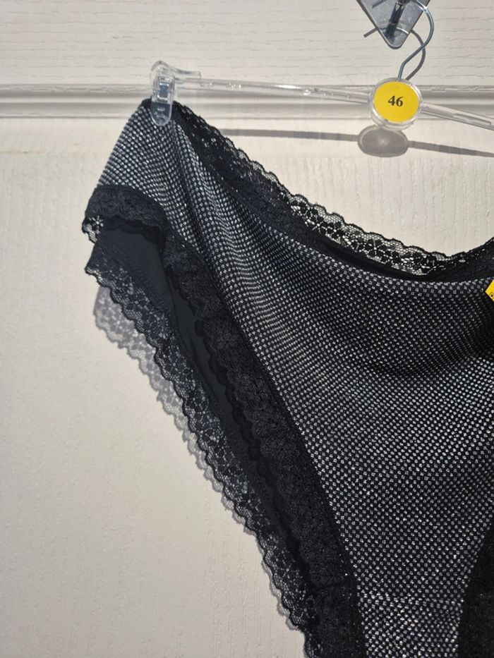 Culotte noir et argent avec dentelle - photo numéro 2