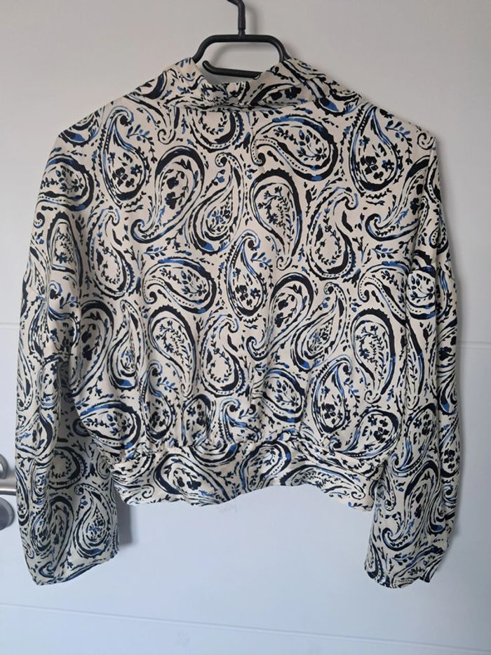 Blouse zara à motifs bleus et noirs - photo numéro 5