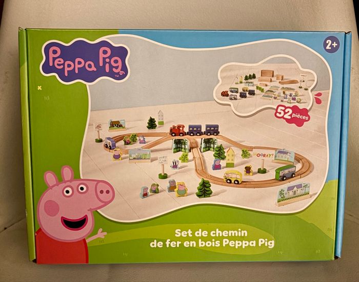 🚂 Super Set de Chemin de Fer en Bois Peppa Pig – 52 pièces ! 🐷 - photo numéro 2