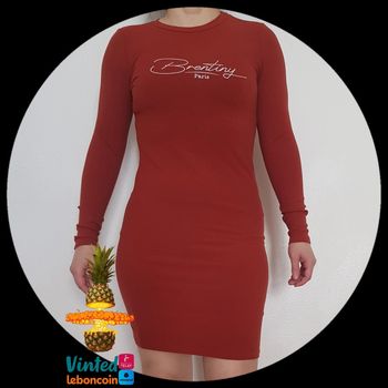 Robe couleur Terracota / rouge-orangée