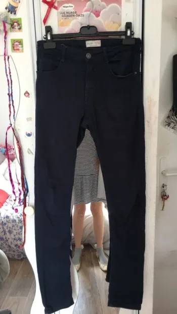 Pantalon 11/12 ans Zara bleu marine