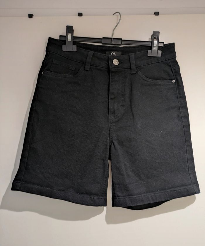 Short jean noir skinny