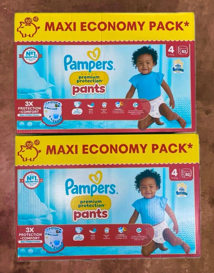 164 couches taille 4 Pampers premium protection pants
