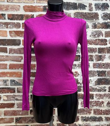 💜 Pull fin côtelé col montant – T36 – Amisu 💜