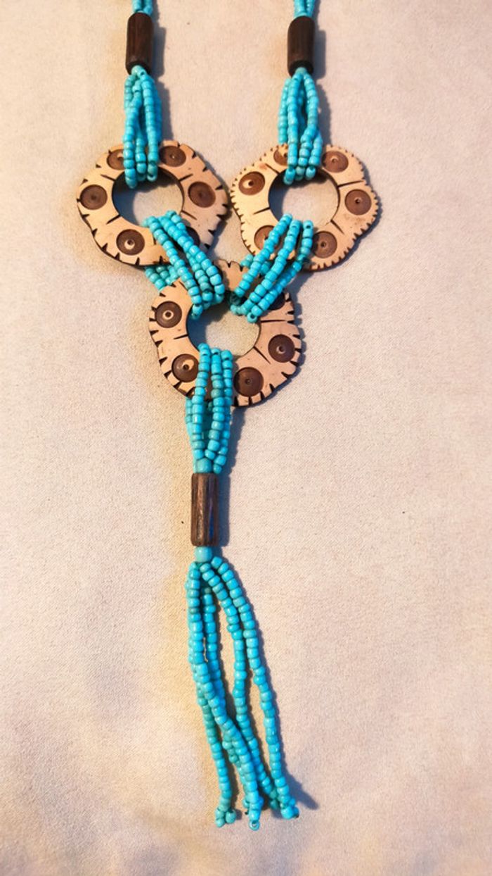Collier ethnique turquoise – Collection Terre d’Ailleurs - photo numéro 4