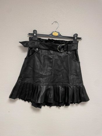 jupe simili cuir zara neuve